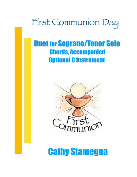 First Communion Day (Duet for Soprano/Tenor Solo, Chords, Piano Acc., Optional C Instrument) image number null