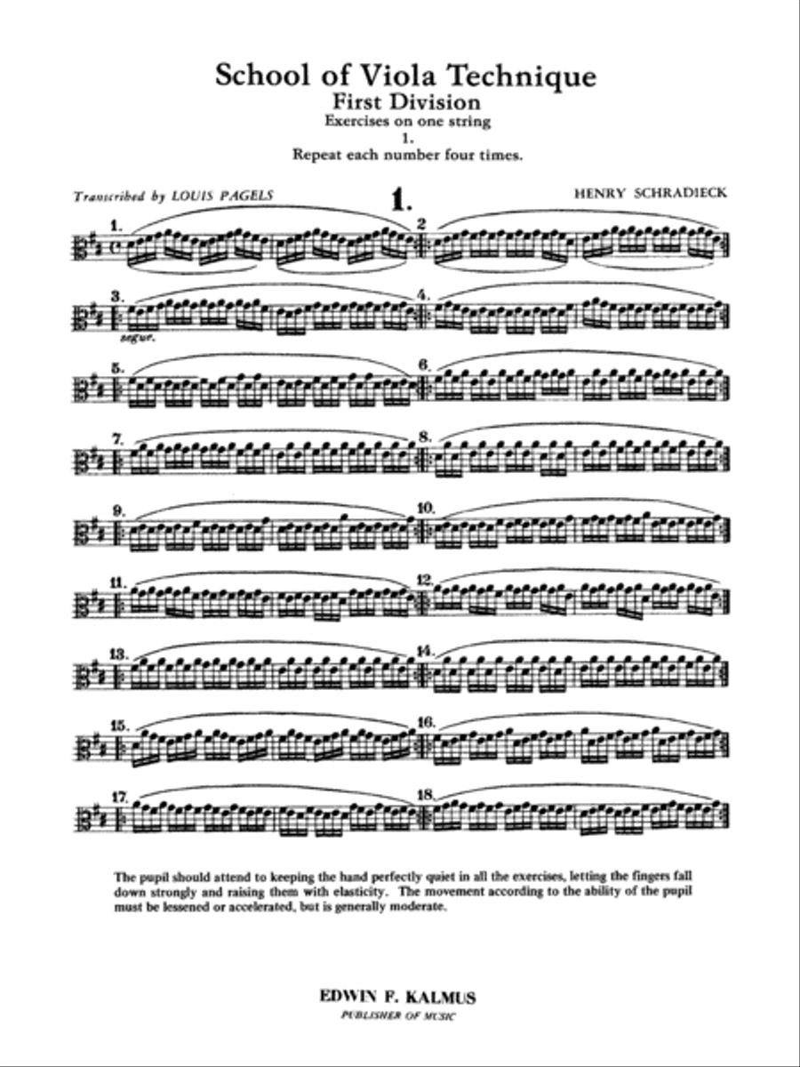 School of Viola Technique, Volume 1 Viola scores gallery preview page 3