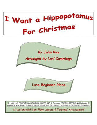 Book cover for I Want A Hippopotamus For Christmas (Hippo The Hero)