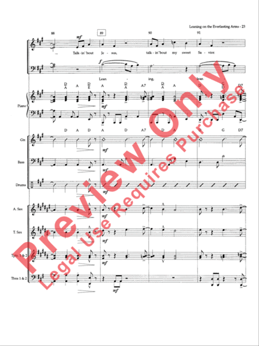 Leaning on the Everlasting Arms Choir scores gallery preview page 24