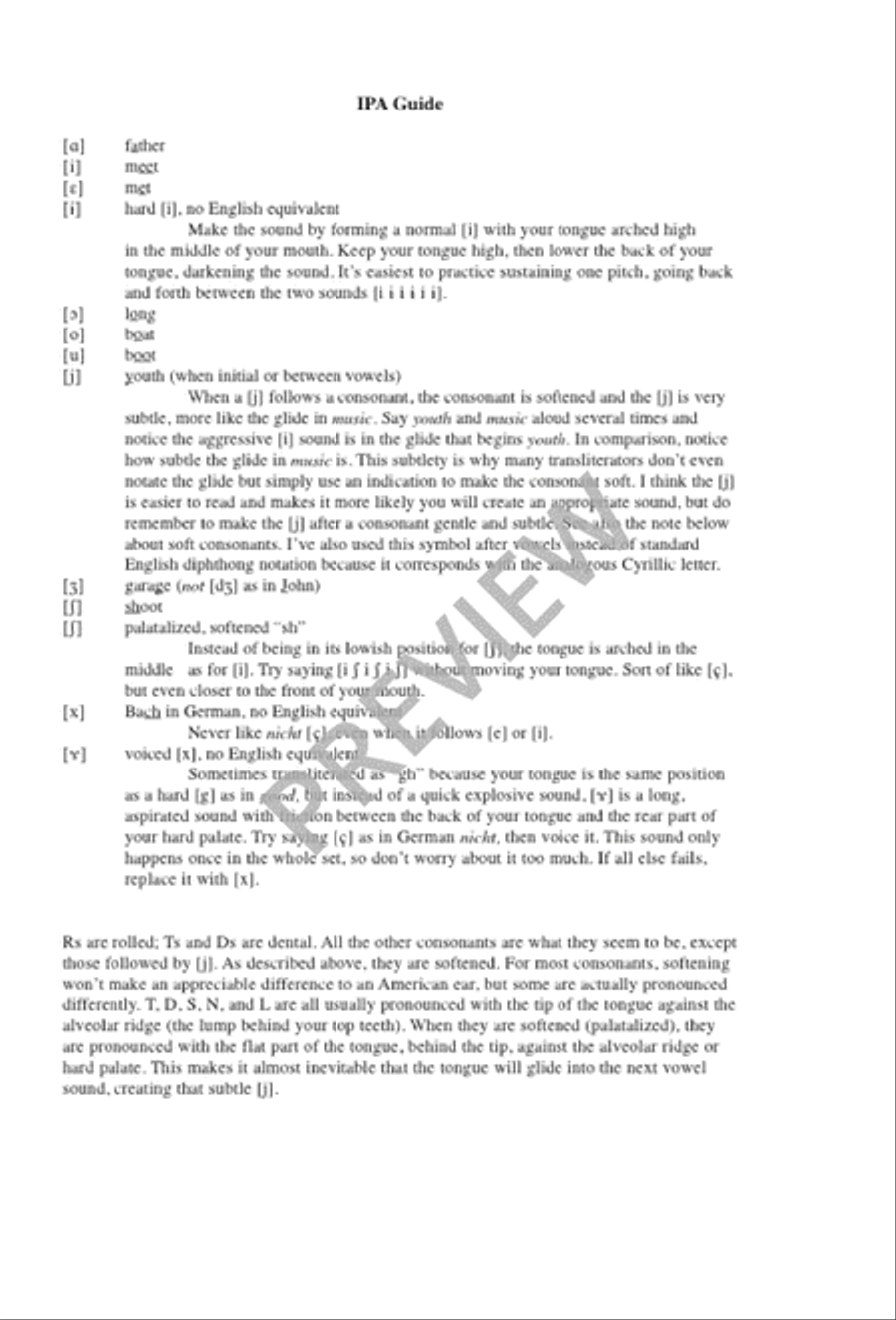 Four Russian Peasant Songs SSAA scores gallery preview page 5