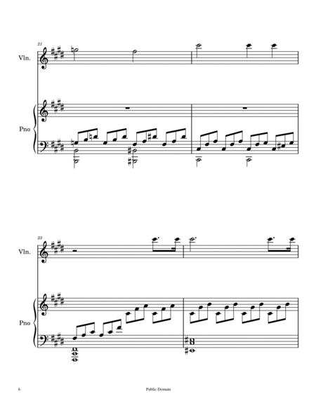 Moonlight Sonata - Violin and Piano - 1st movement image number null