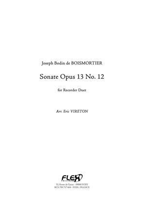 Book cover for Sonata Opus 13 No. 12