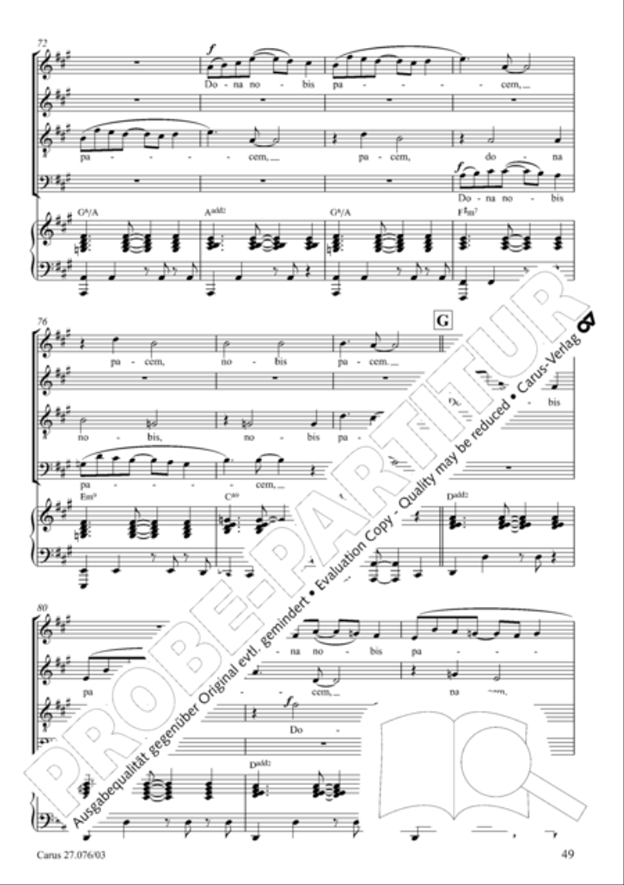 Missa in tempore incerto 4-Part scores gallery preview page 50
