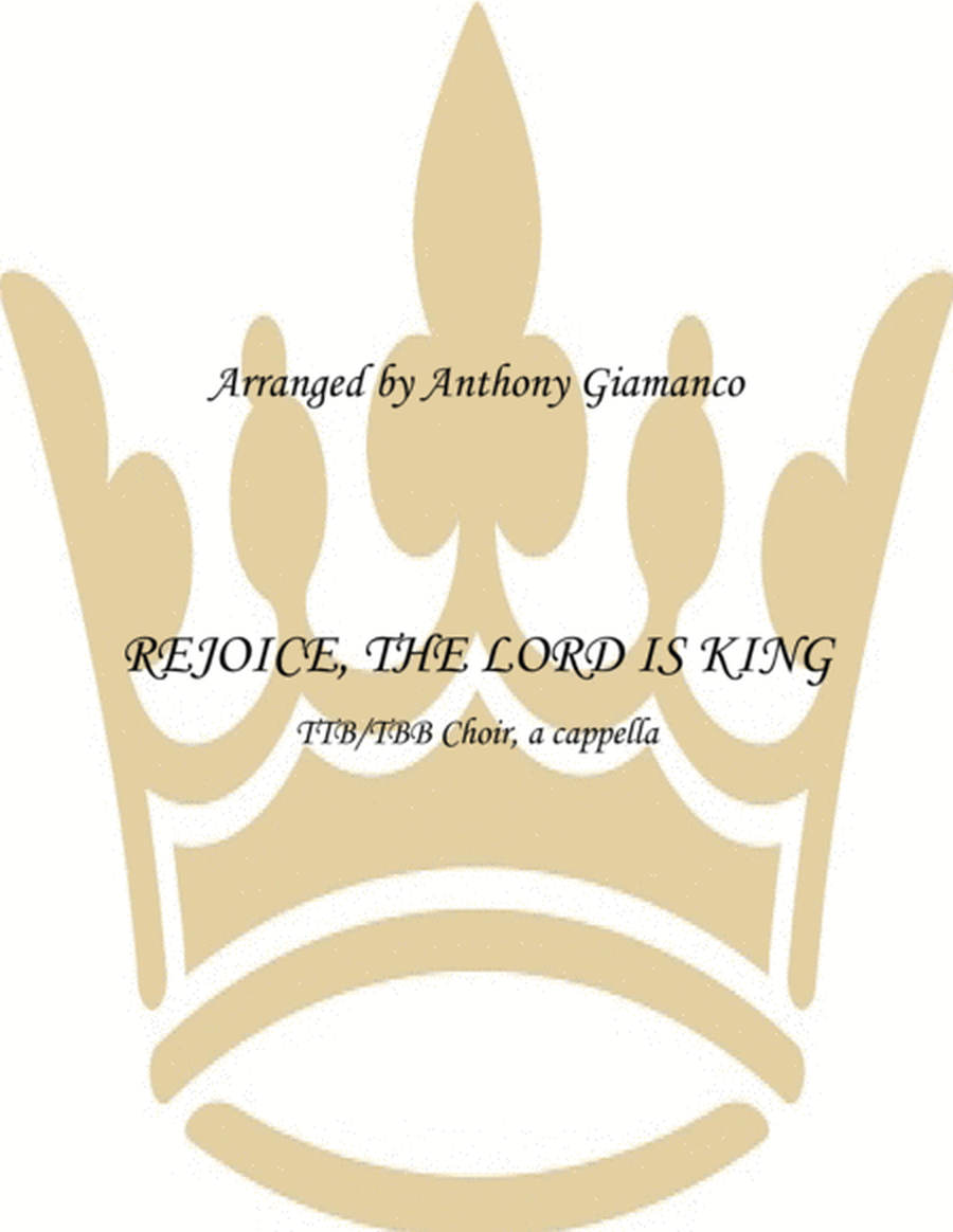 Rejoice, the Lord Is King (TBB or TTB, a cappella) image number null