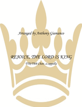 Book cover for Rejoice, the Lord Is King (TBB or TTB, a cappella)