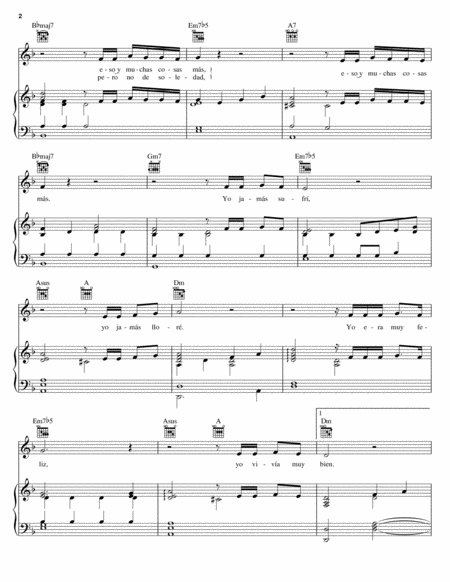 Hasta que te conoci by Juan Gabriel Piano, Vocal, Guitar - Digital Sheet Music