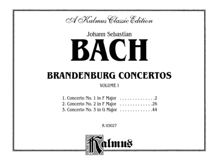 Brandenburg Concertos, Volume 1