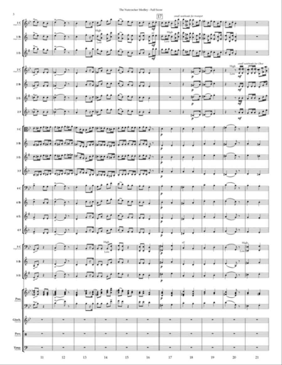 The Nutcracker Medley (flexible instrumentation) Concert Band scores gallery preview page 6