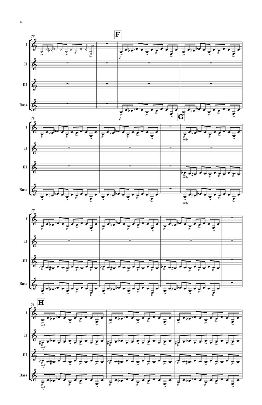 Mephisto Dances for clarinet quartet Clarinet Quartet scores gallery preview page 6