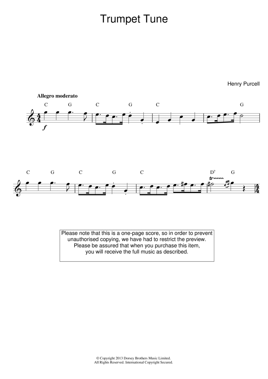 Trumpet Tune Trumpet scores gallery preview page 1