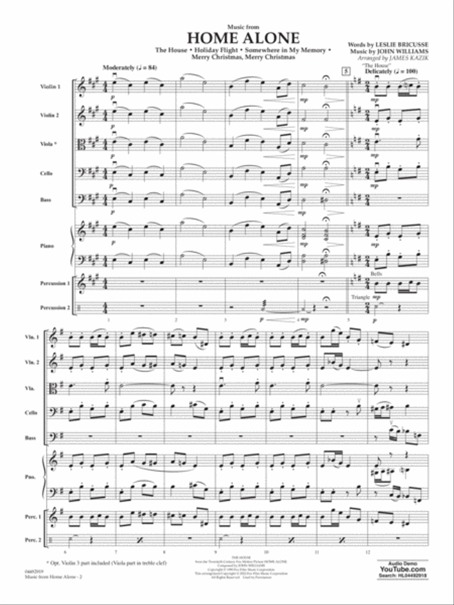 Music from Home Alone - Conductor Score (Full Score) String Orchestra scores gallery preview page 2
