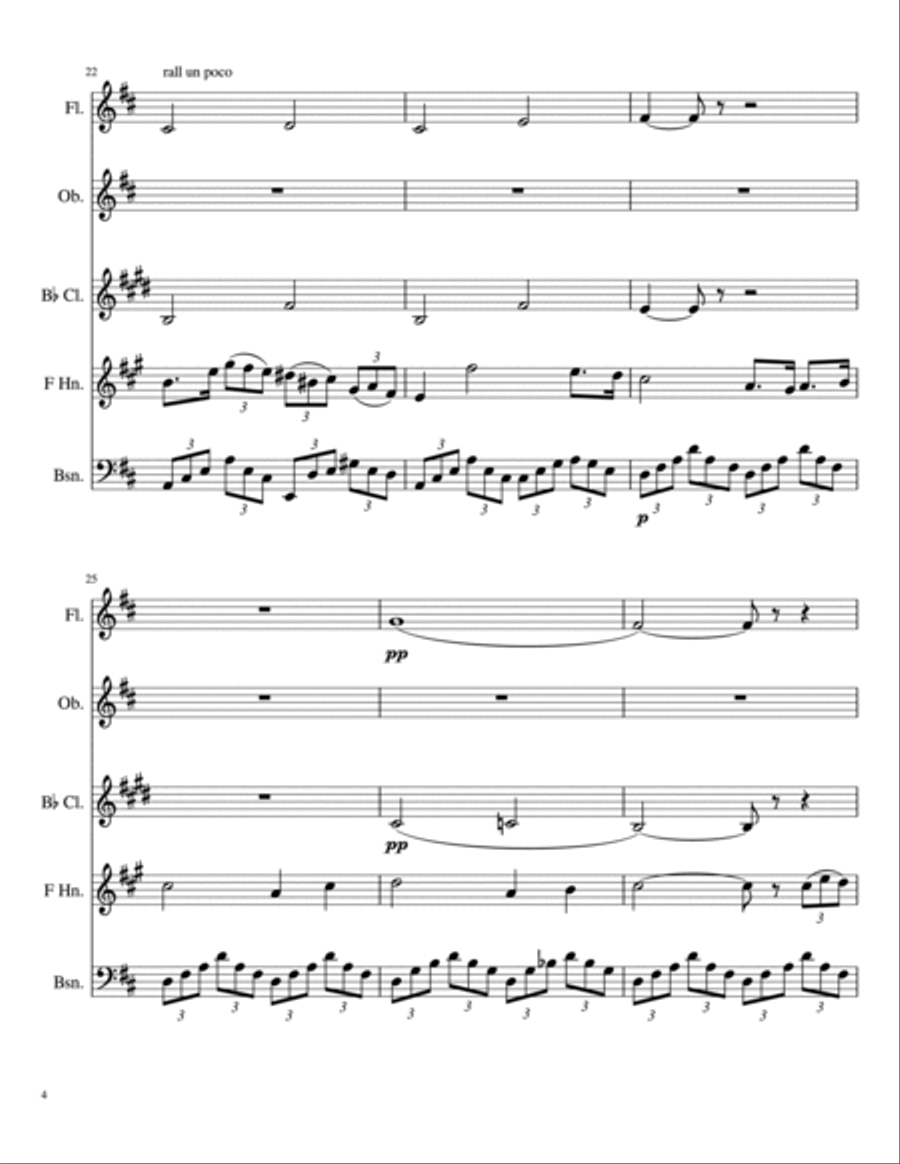 Poet and Peasant Overture Woodwind Quintet scores gallery preview page 4
