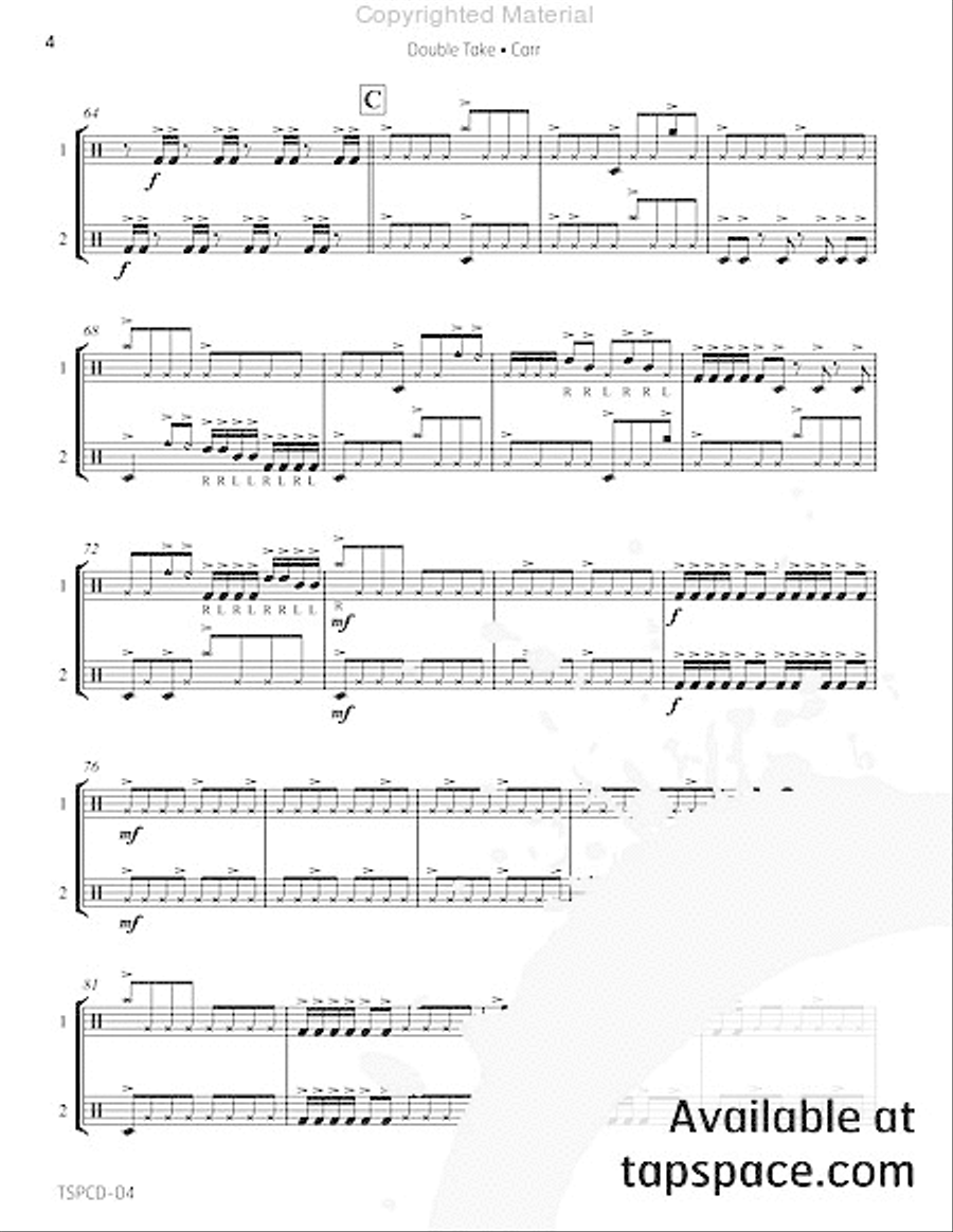 Double Take Snare Drum scores gallery preview page 9