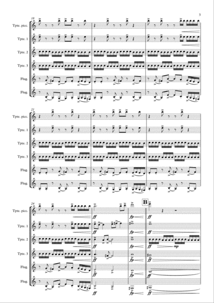 FIFTY SPRINGS for Trumpet Ensemble Brass Ensemble scores gallery preview page 5