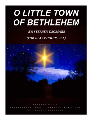 Book cover for O Little Town Of Bethlehem (for 2-part choir - (SA)
