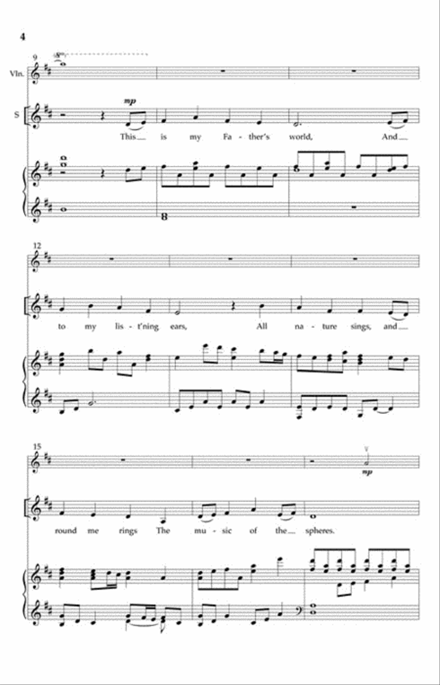 This Is My Father's World 4-Part scores gallery preview page 3