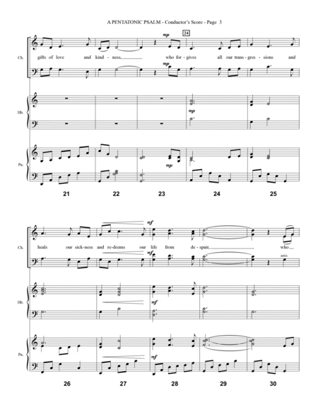 A Pentatonic Psalm (Bless The Lord, O My Soul) - Full Score