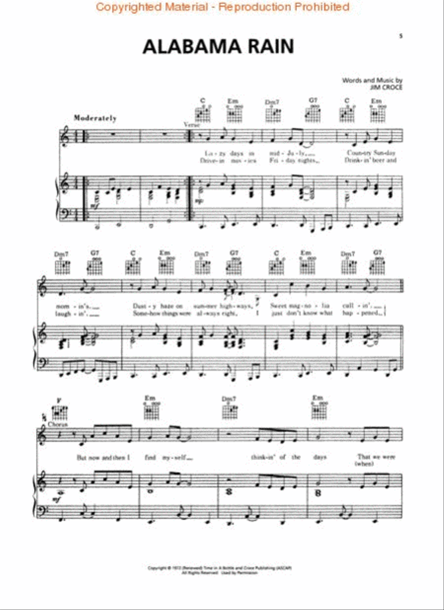 Best of Jim Croce Best of Jim Croce Piano, Vocal, Guitar scores gallery preview page 2