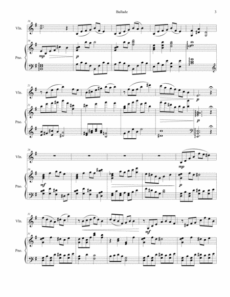 Ballade for Violin and Piano image number null