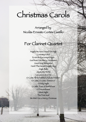 Book cover for 17 Christmas Carols for Clarinet Quartet
