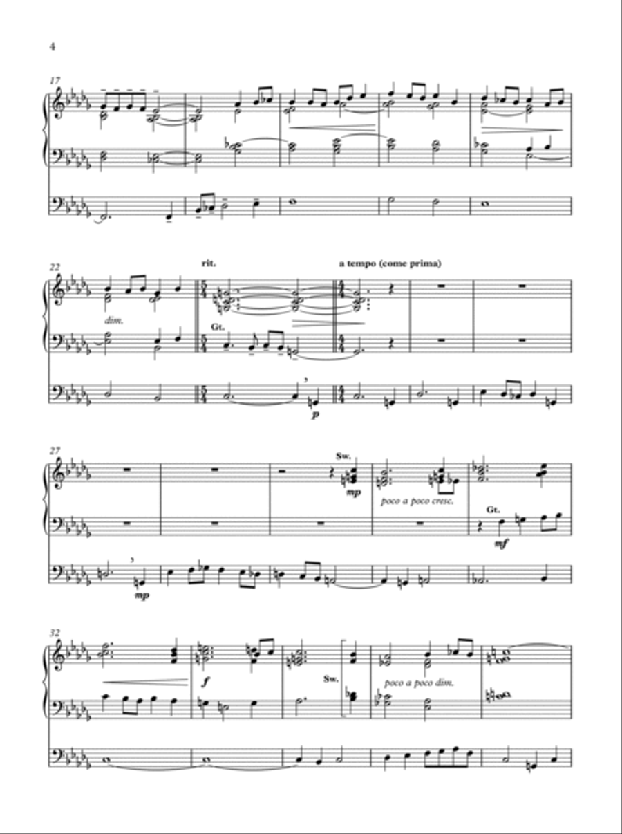 Elegy for the Time of Change Organ scores gallery preview page 4