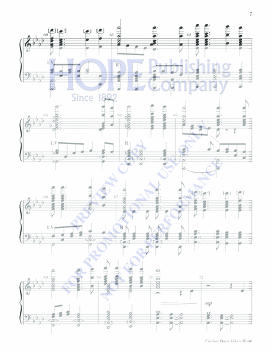 I've Got Peace Like A River 5-Octaves scores gallery preview page 7