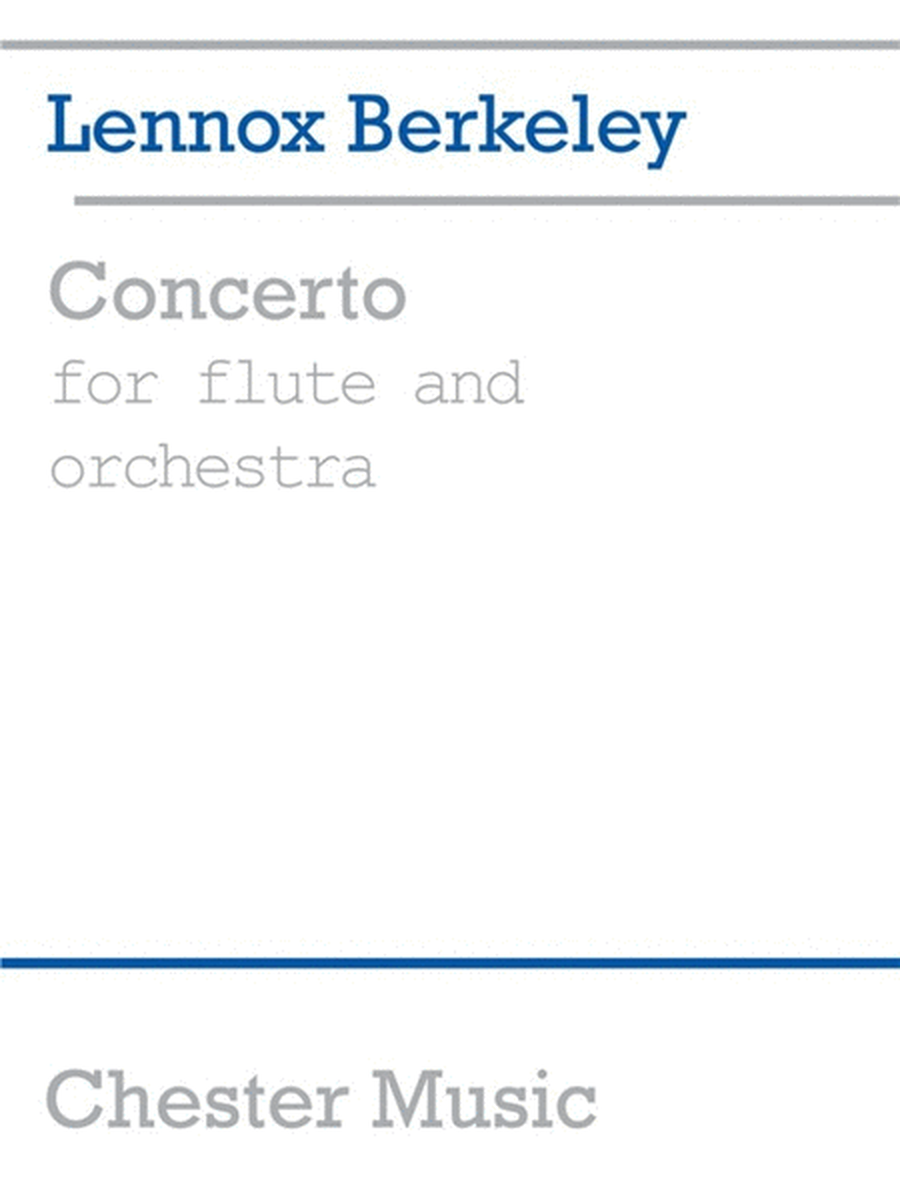 Berkeley - Concerto (1952) Flute/Piano