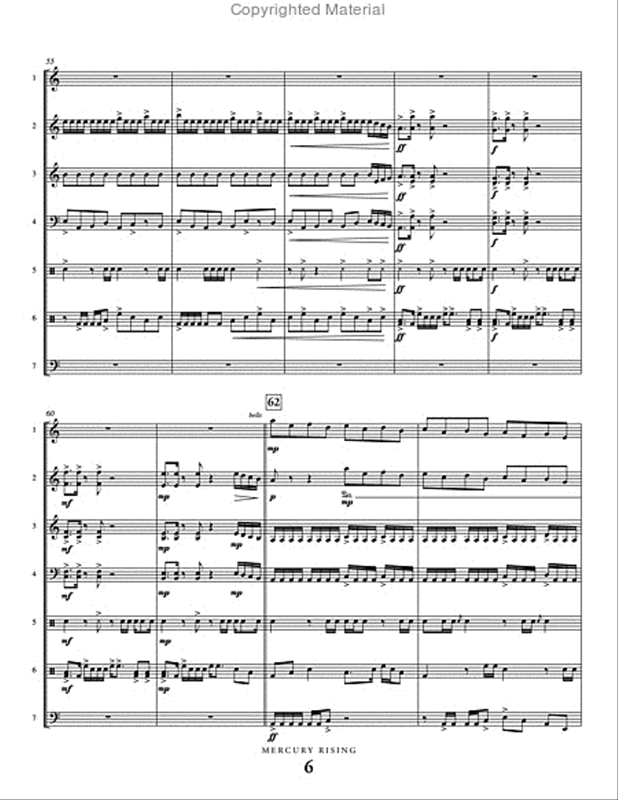 Mercury Rising Mercury Rising Percussion Ensemble scores gallery preview page 7