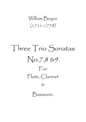Book cover for Three Trio Sonatas No.7,8 & 9