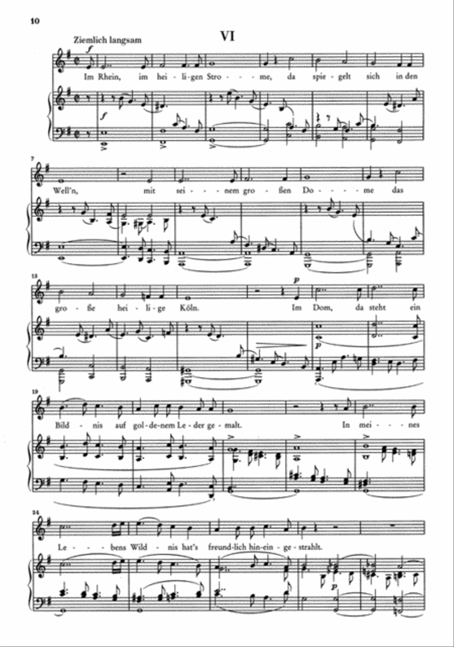 Dichterliebe for Voice and Piano, Op. 48 High Voice scores gallery preview page 4