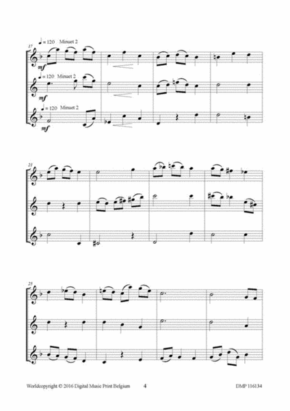 Minuet For Sax Trio