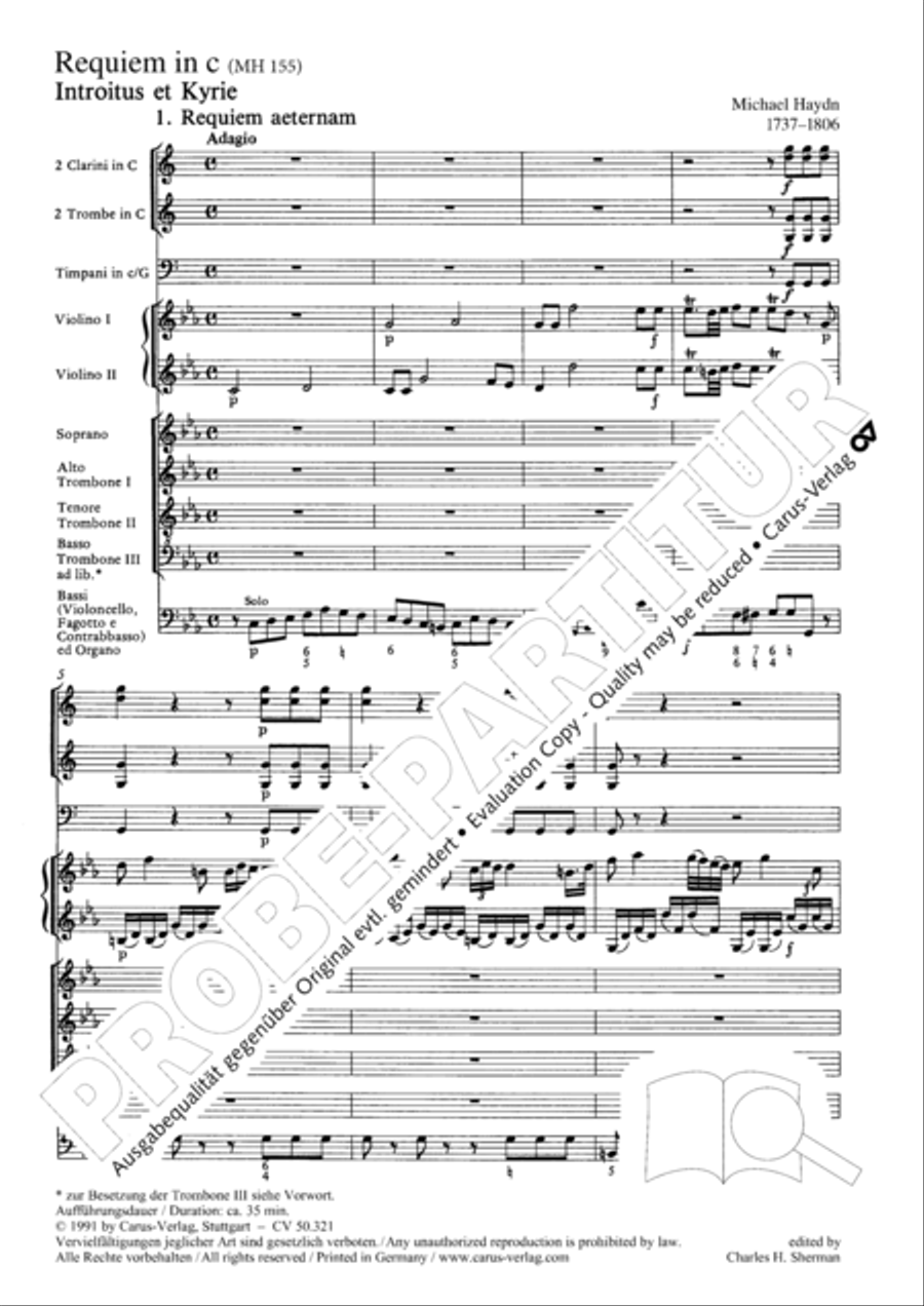 Requiem in C minor 4-Part scores gallery preview page 7