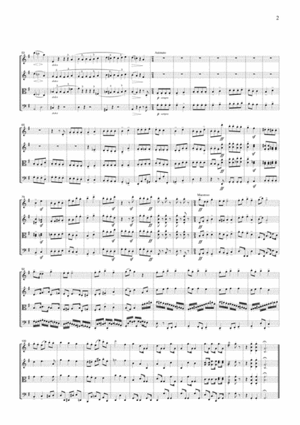 Brahms Academic Festival Overture, for string quartet, CB301 image number null
