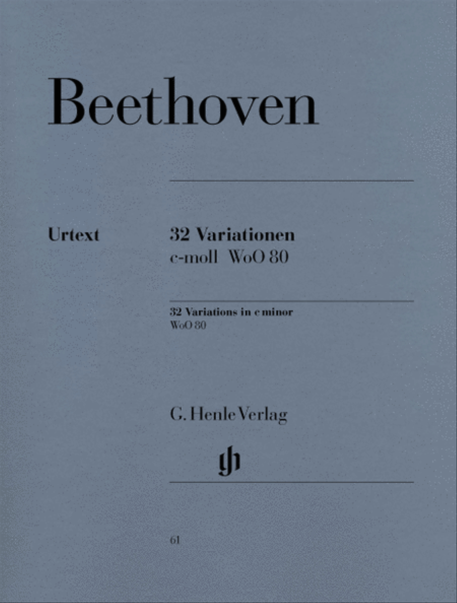 32 Variations C Minor WoO 80 Piano Solo scores gallery preview page 1