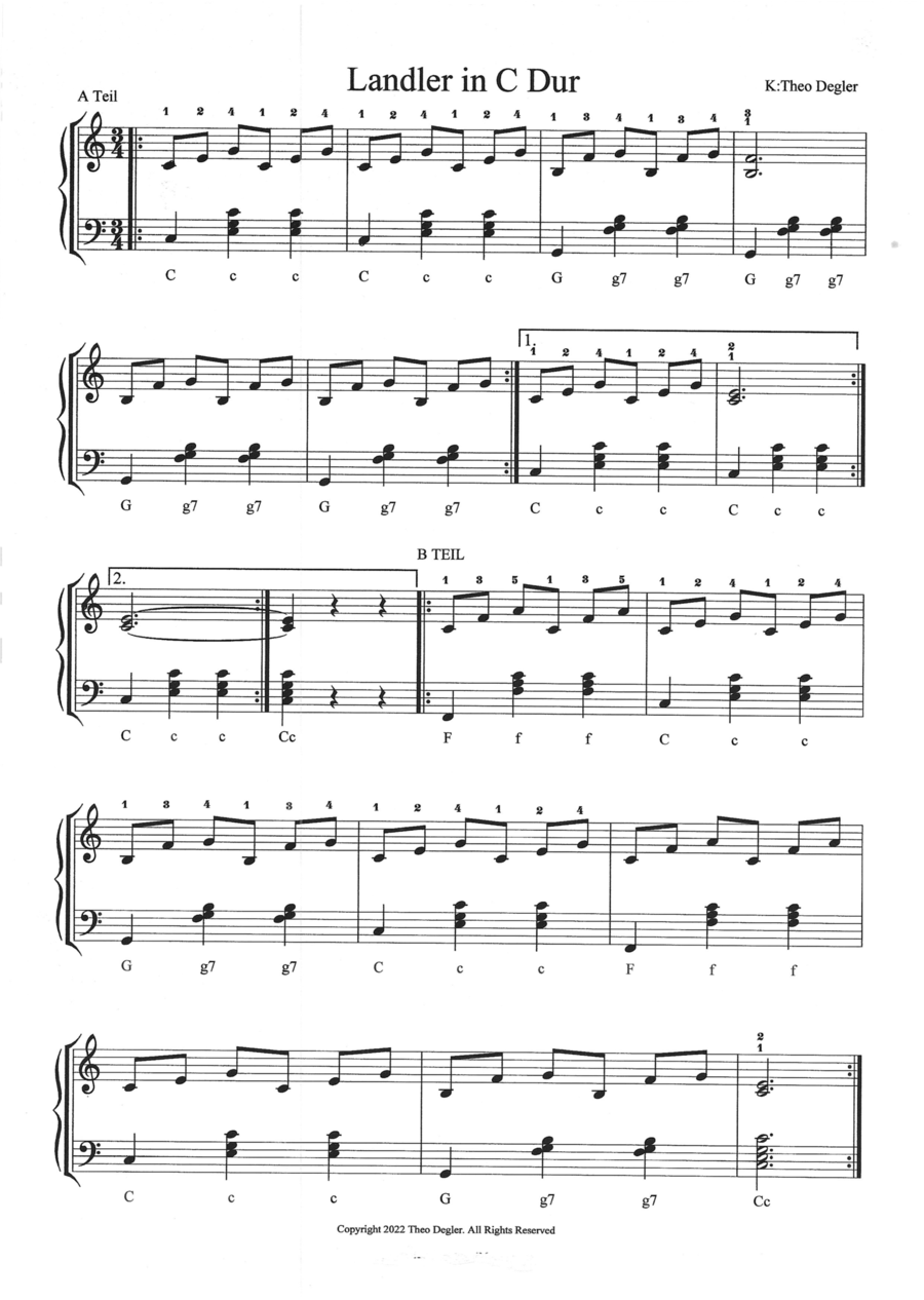 Landler in C Dur Small Ensemble scores gallery preview page 1