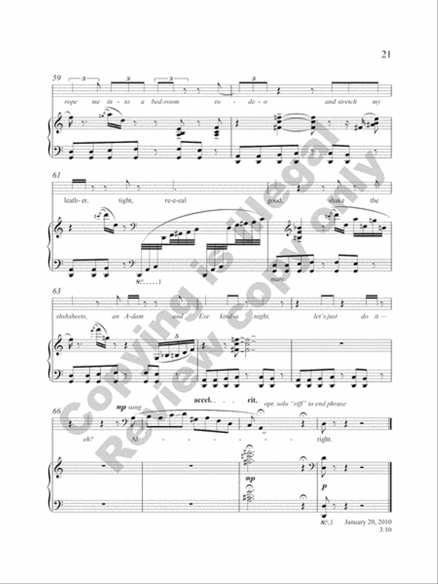 Five Love Songs for High Baritone Voice and Piano High Voice scores gallery preview page 31