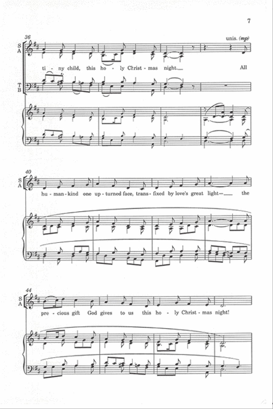 This Holy Christmas Night 4-Part scores gallery preview page 6