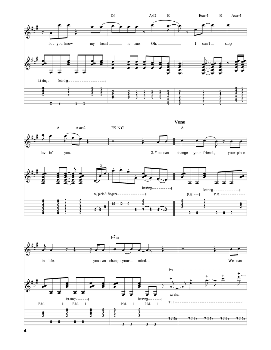 Can't Stop Loving You Acoustic Guitar scores gallery preview page 4