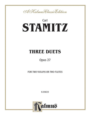 Book cover for Three Duets, Op. 27