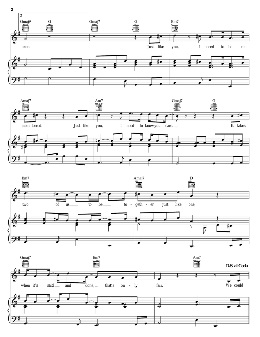 First You Have To Say You Love Me Piano, Vocal, Guitar scores gallery preview page 2