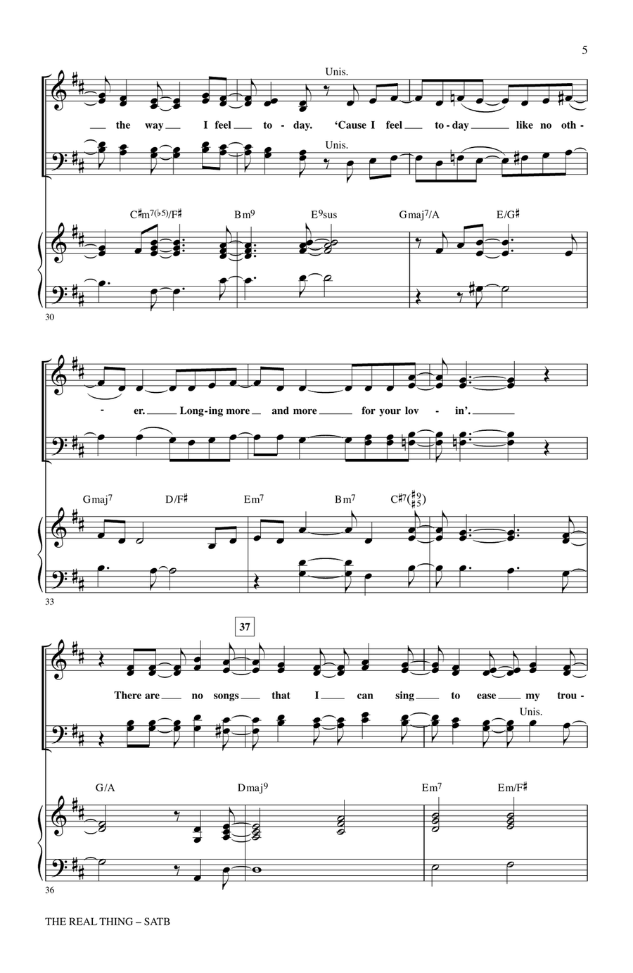 The Real Thing 4-Part scores gallery preview page 4