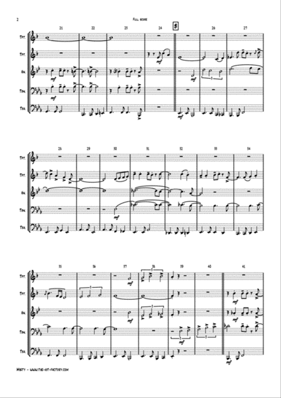 Misty Brass Quintet scores gallery preview page 2