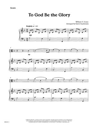 To God Be The Glory - Viola Solo