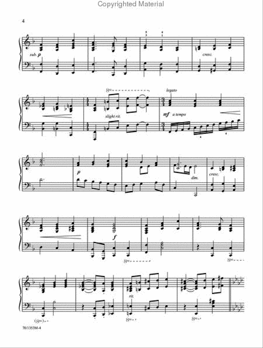 Praise to the Lord, the Almighty Piano Solo scores gallery preview page 4