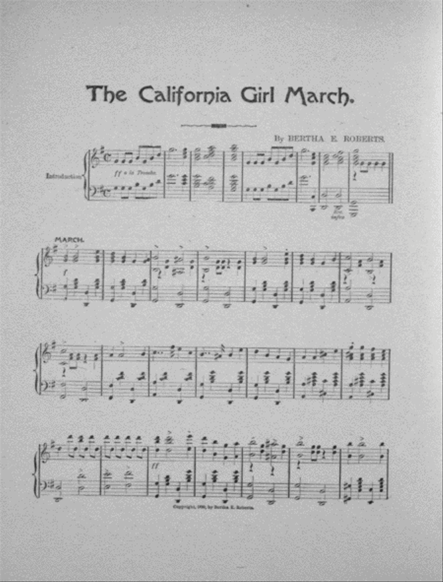 California Girl March Piano Solo scores gallery preview page 2