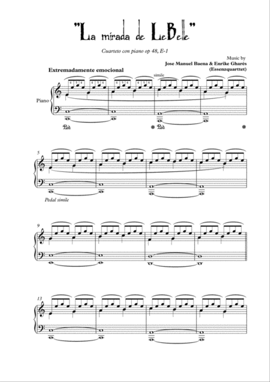 La mirada de Lebelle La mirada de Lebelle Piano Trio scores gallery preview page 1