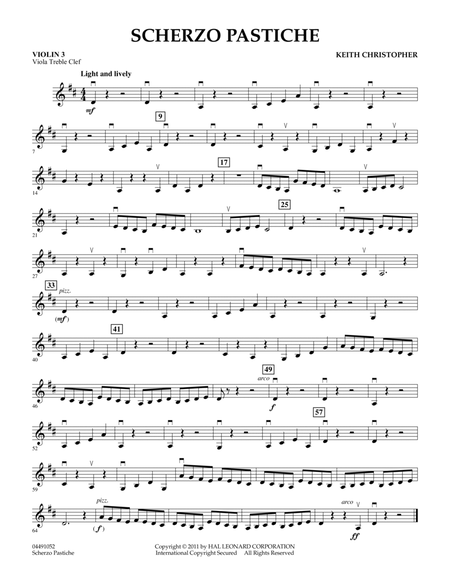 Scherzo Pastiche - Violin 3 (Viola Treble Clef)
