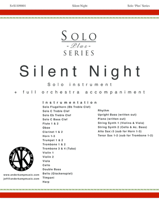Silent Night for Solo Flugelhorn (Trumpet) and full orchestra