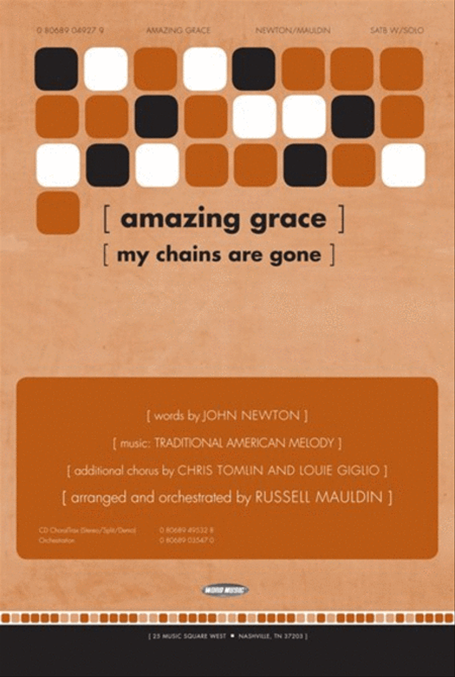 Amazing Grace (My Chains Are Gone) - Anthem 4-Part scores gallery preview page 1